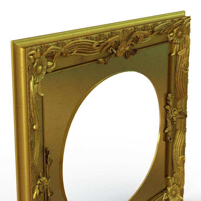 3D Baroque Picture Frame 7 model