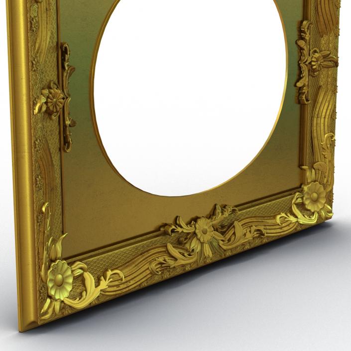 3D Baroque Picture Frame 7 model