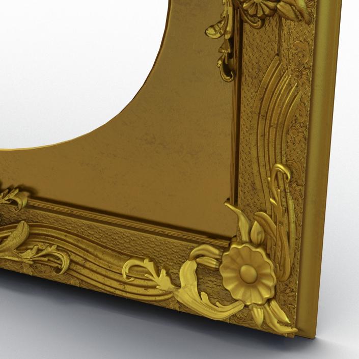 3D Baroque Picture Frame 7 model