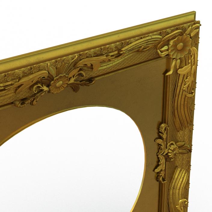 3D Baroque Picture Frame 7 model