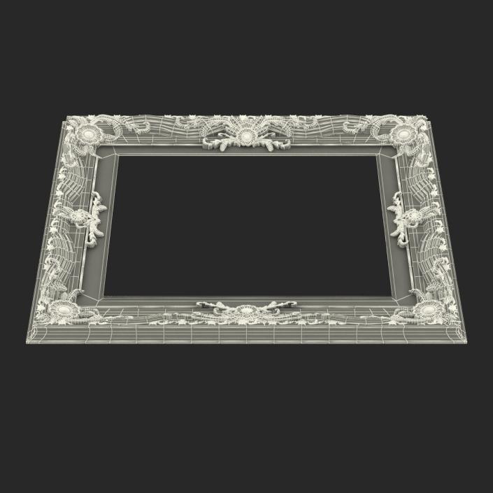 3D Baroque Picture Frame 7 model