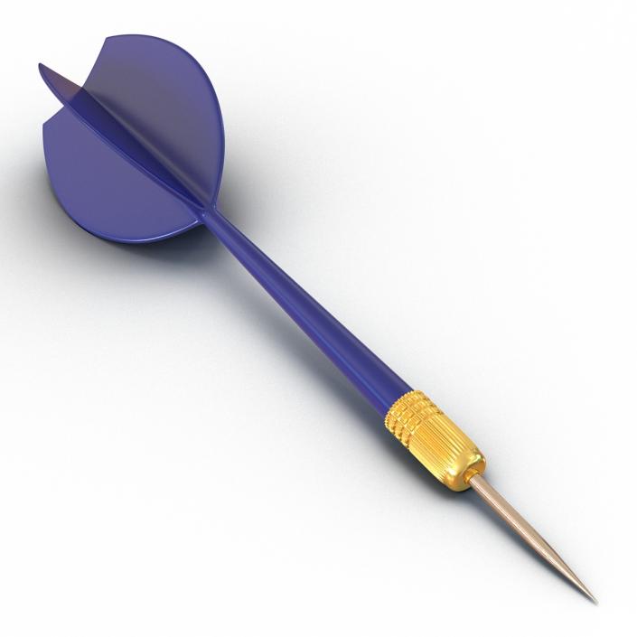 3D Dart Needle 2 Blue model