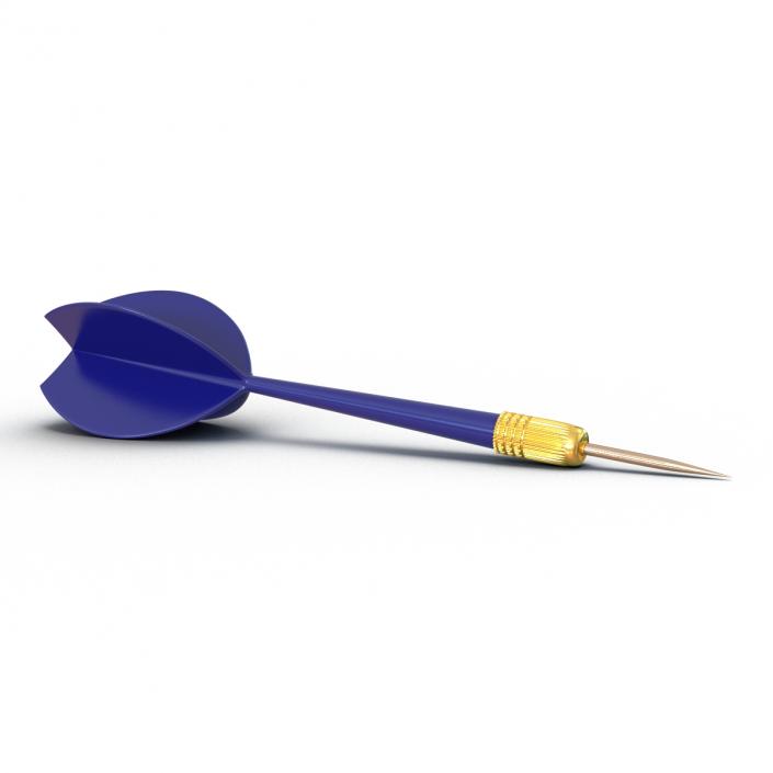 3D Dart Needle 2 Blue model