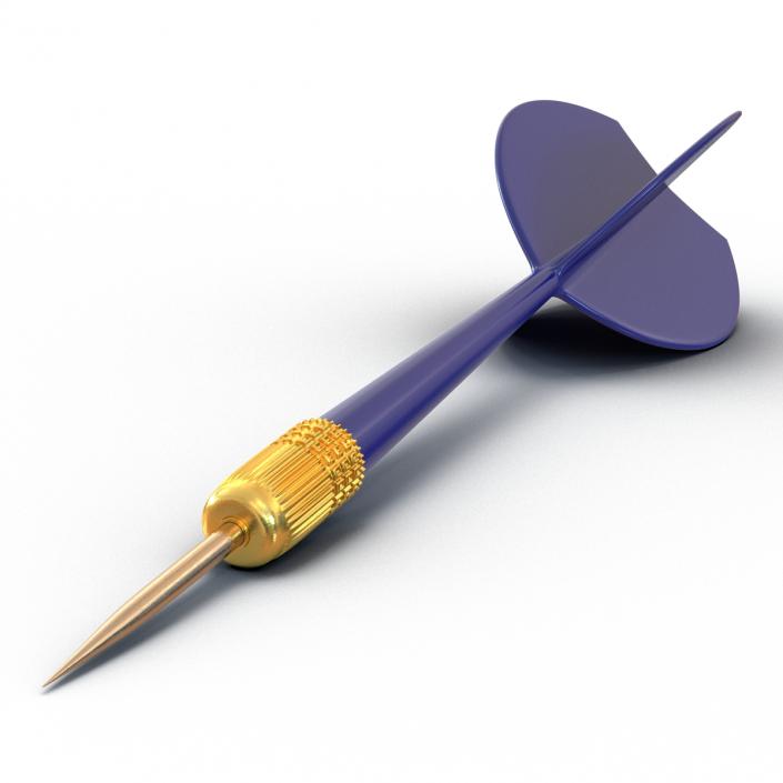 3D Dart Needle 2 Blue model