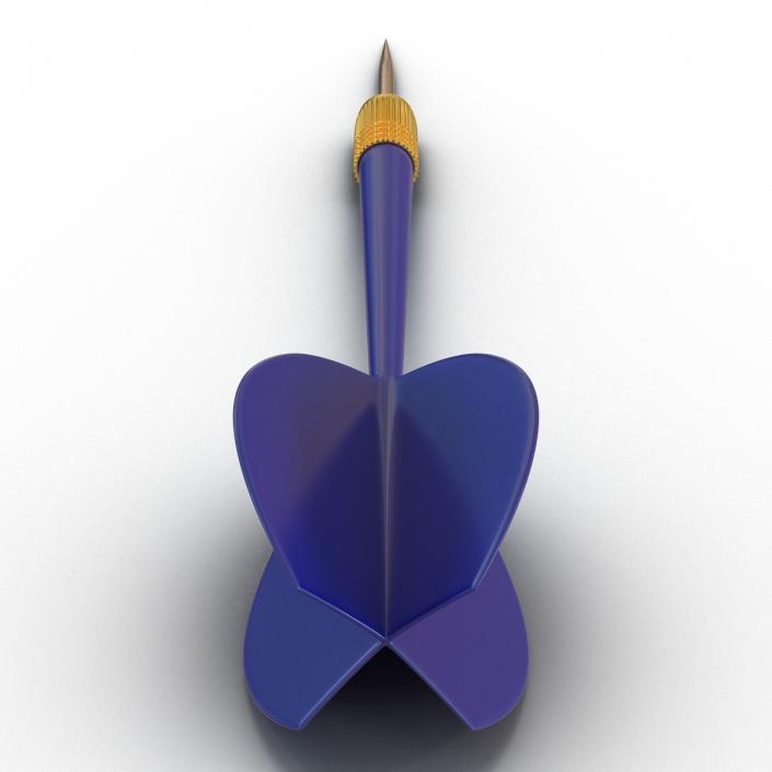 3D Dart Needle 2 Blue model