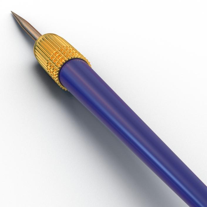 3D Dart Needle 2 Blue model