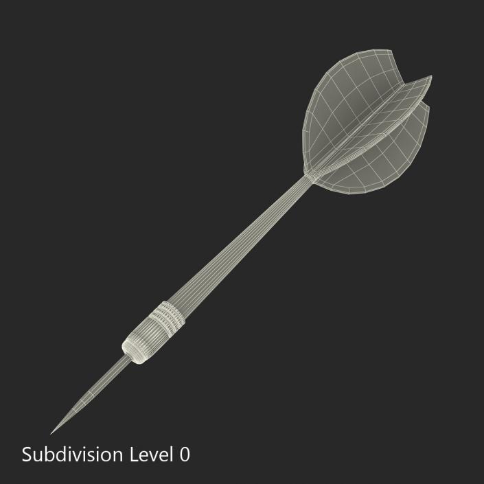 3D Dart Needle 2 Blue model