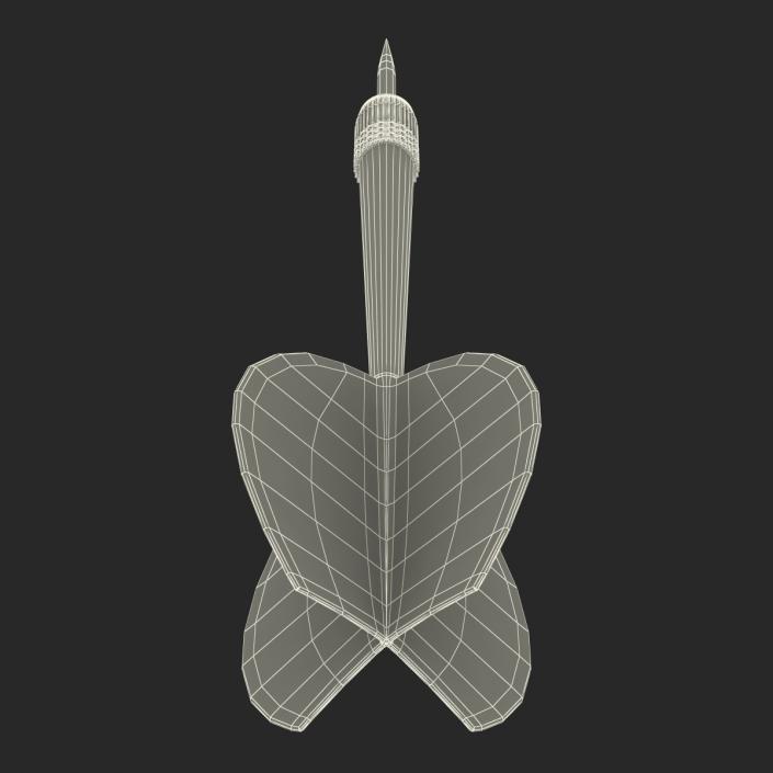 3D Dart Needle 2 Blue model