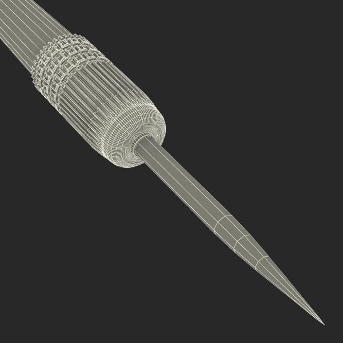 3D Dart Needle 2 Blue model