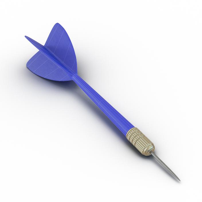 3D Dart Needle 3 Blue model