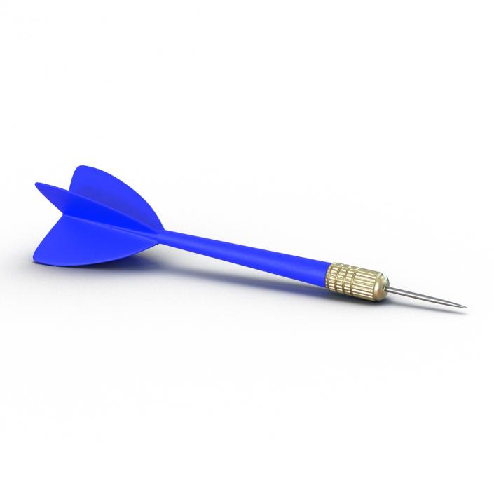 3D Dart Needle 3 Blue model