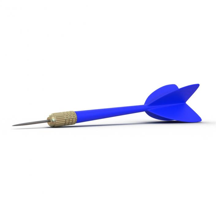 3D Dart Needle 3 Blue model