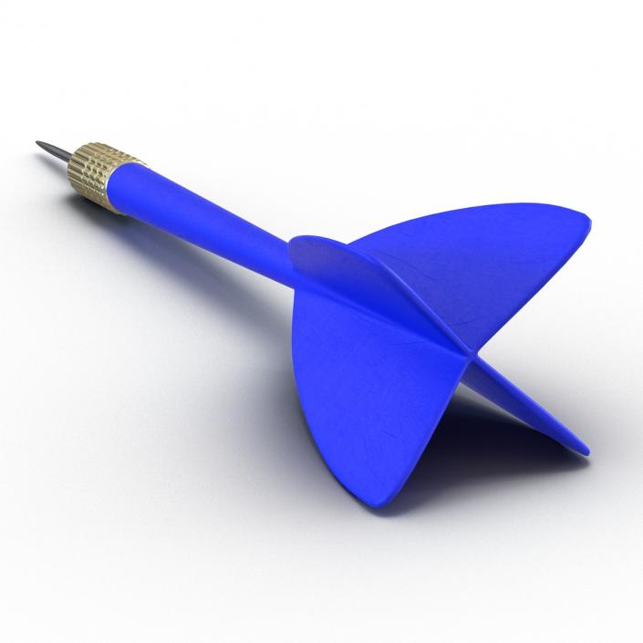 3D Dart Needle 3 Blue model