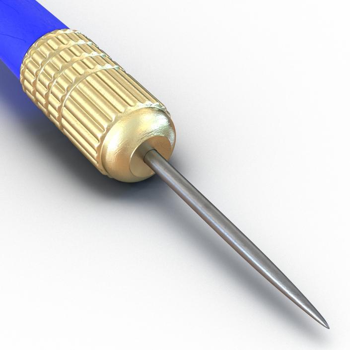 3D Dart Needle 3 Blue model