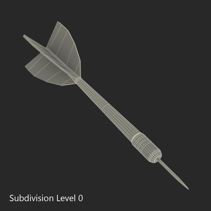 3D Dart Needle 3 Blue model