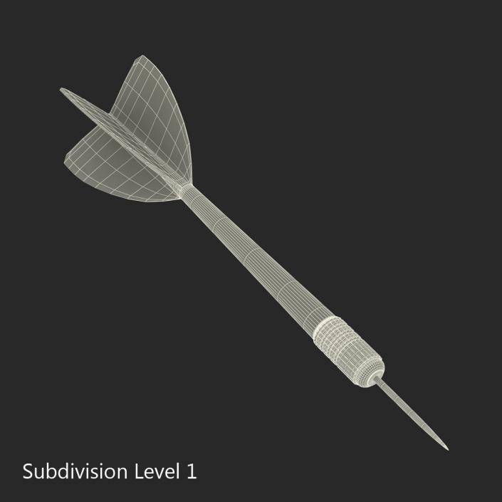 3D Dart Needle 3 Blue model