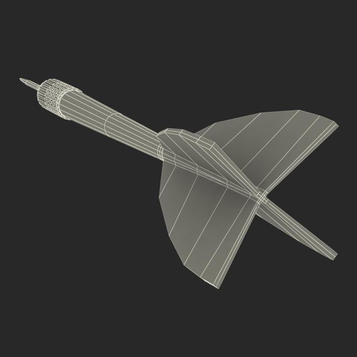 3D Dart Needle 3 Blue model