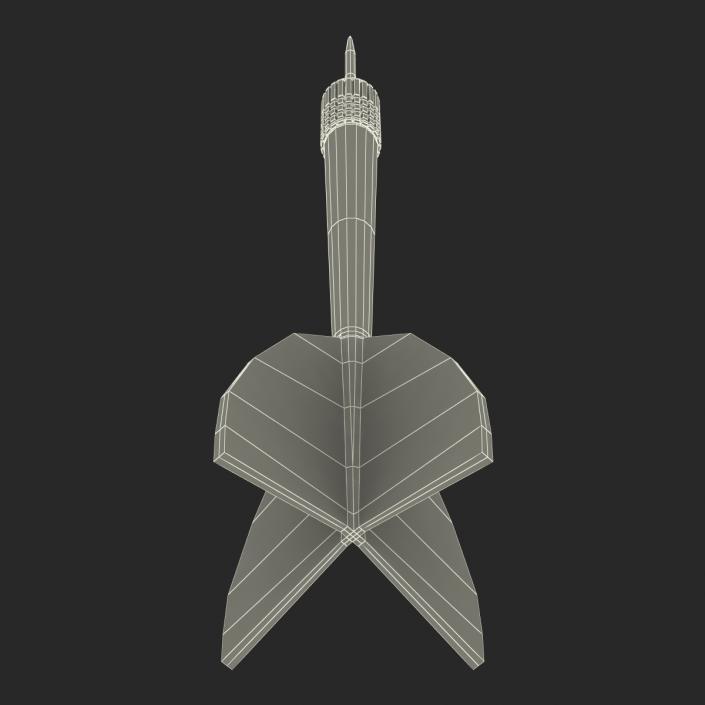 3D Dart Needle 3 Blue model