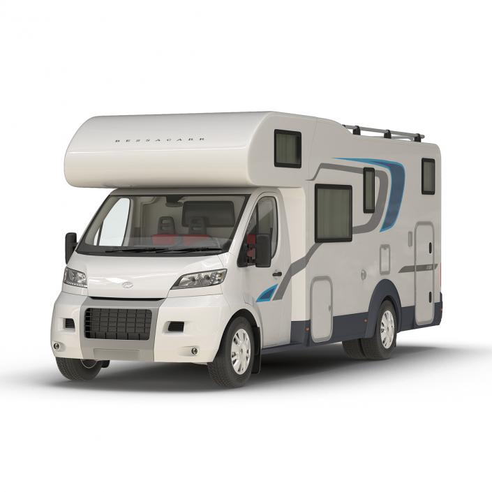 3D Tag Axle Motorhome Simple Interior 2