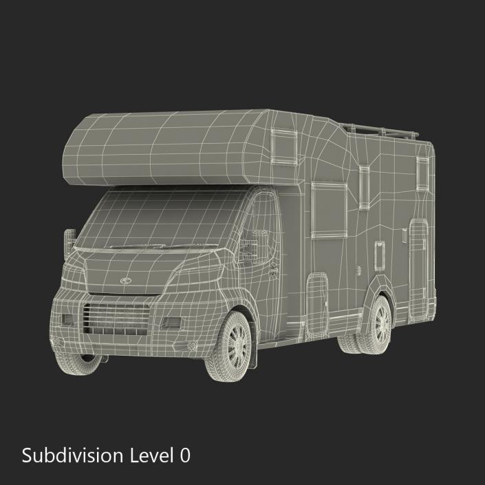 3D Tag Axle Motorhome Simple Interior 2