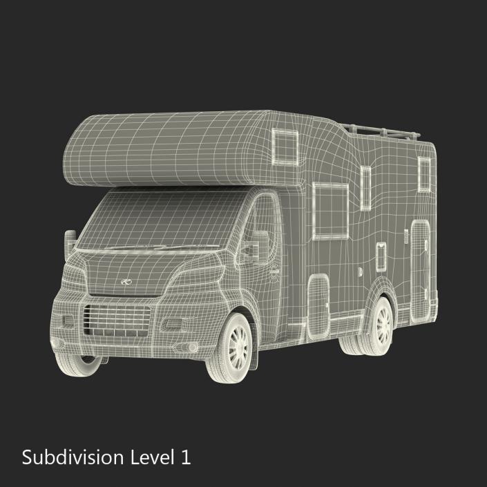 3D Tag Axle Motorhome Simple Interior 2