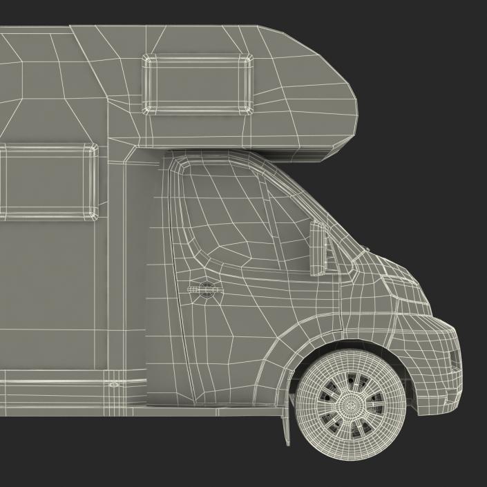 3D Tag Axle Motorhome Simple Interior 2