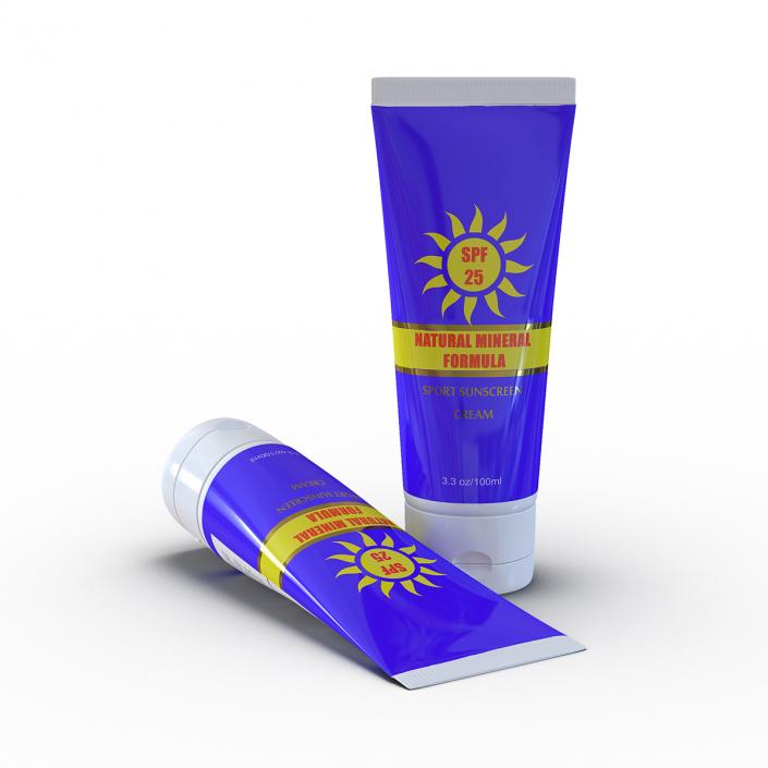 Sunscreen Tube Generic 2 3D model