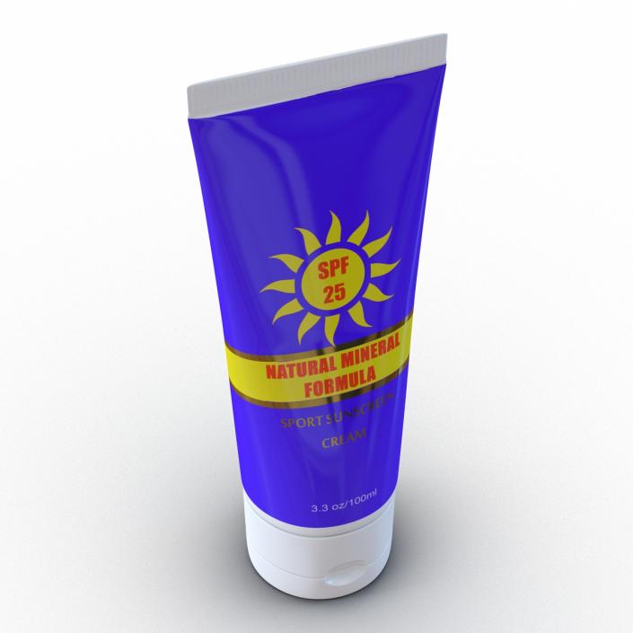 Sunscreen Tube Generic 2 3D model