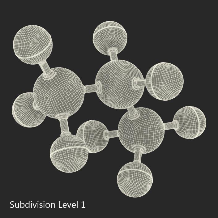 3D Propane Molecule