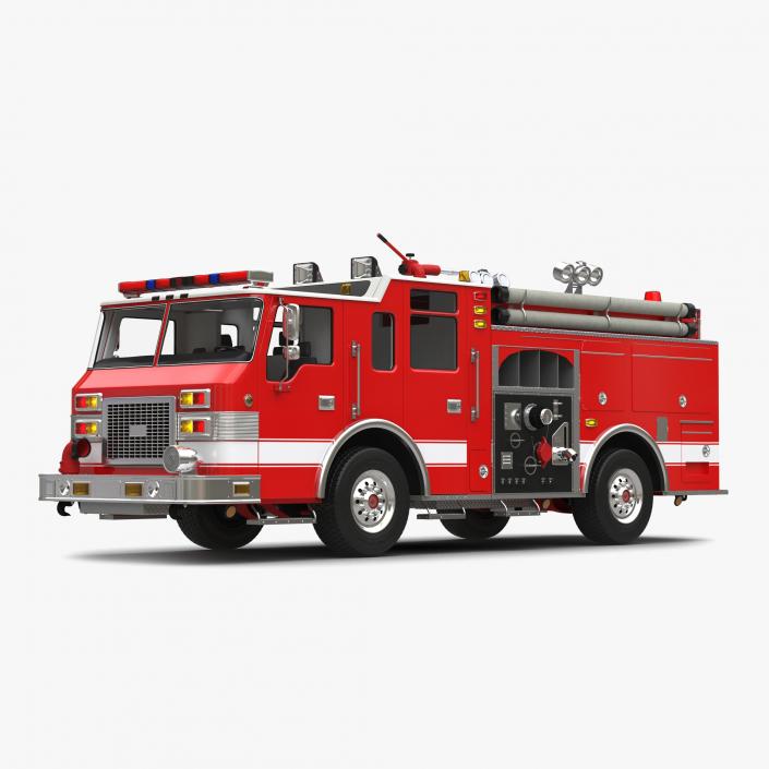 Fire Truck Apparatus 4 3D