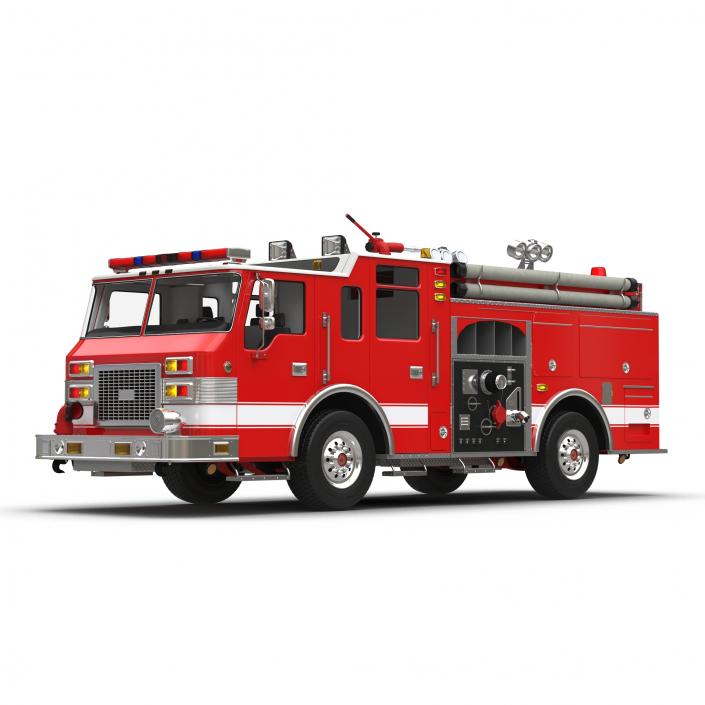 Fire Truck Apparatus 4 3D