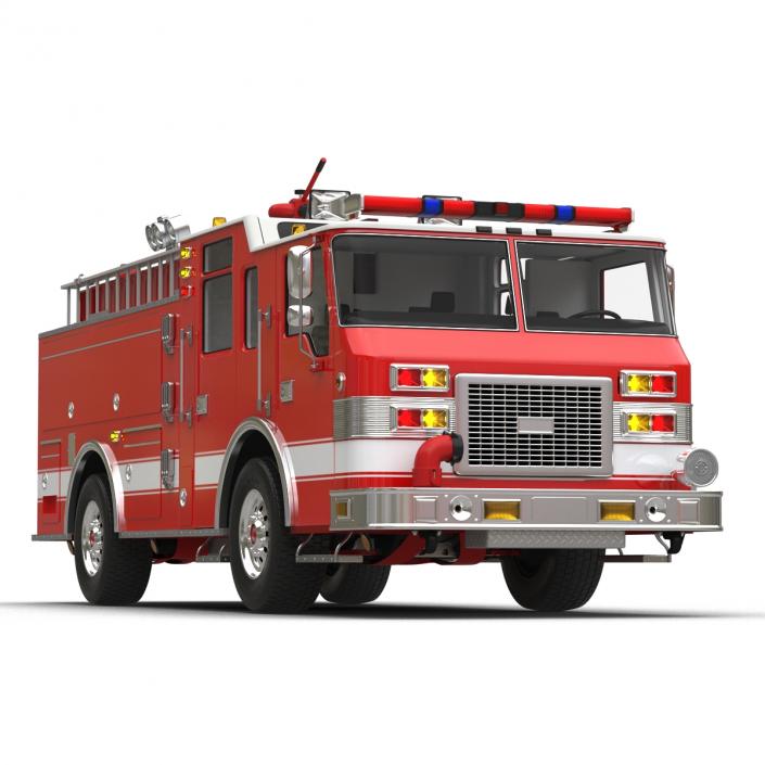 Fire Truck Apparatus 4 3D