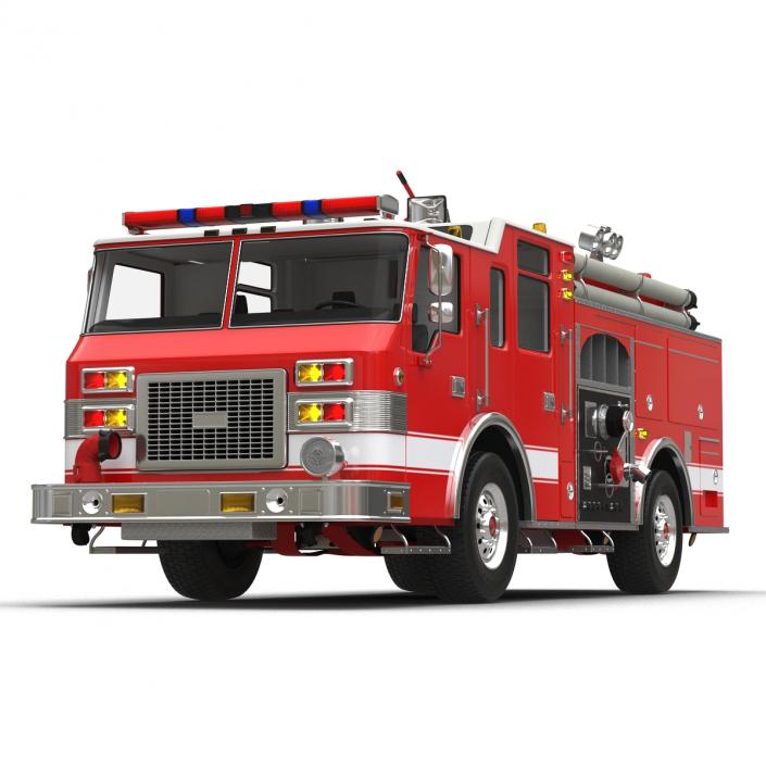 Fire Truck Apparatus 4 3D