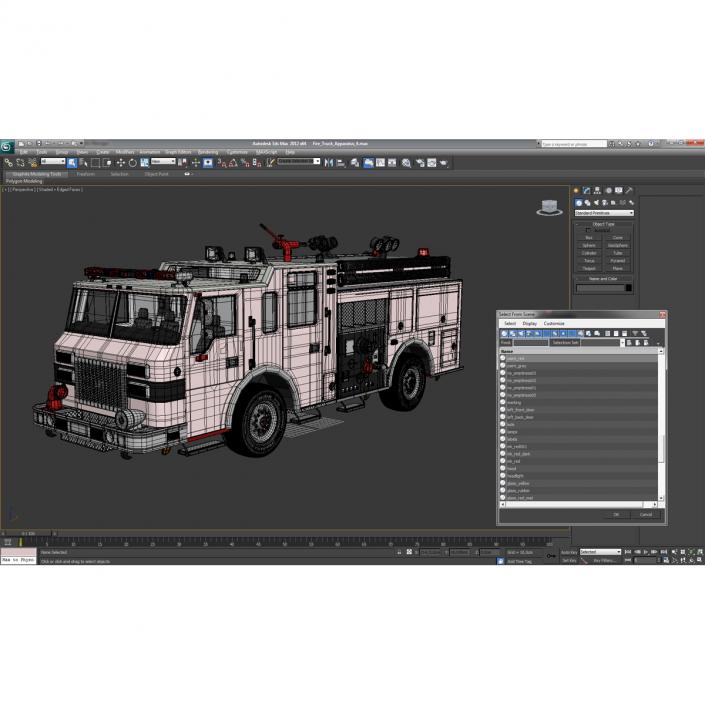 Fire Truck Apparatus 4 3D