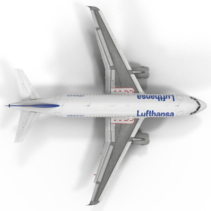 3D Airbus A319 Lufthansa Rigged model