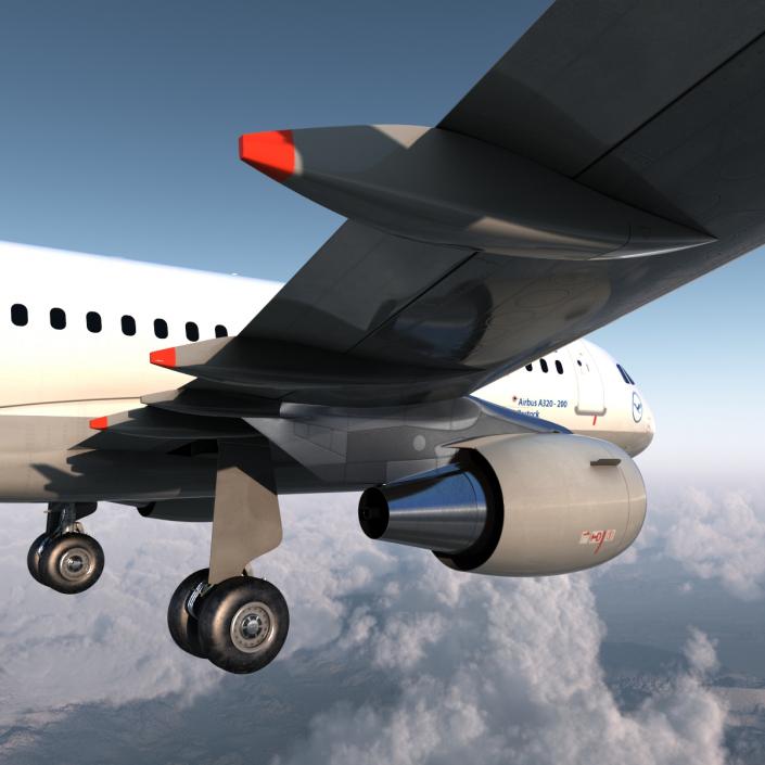 3D Airbus A319 Lufthansa