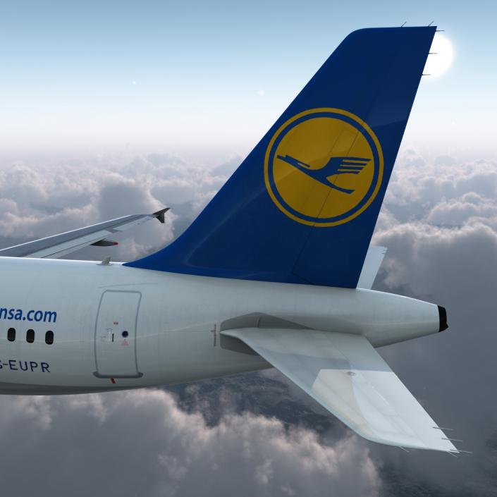 3D Airbus A319 Lufthansa