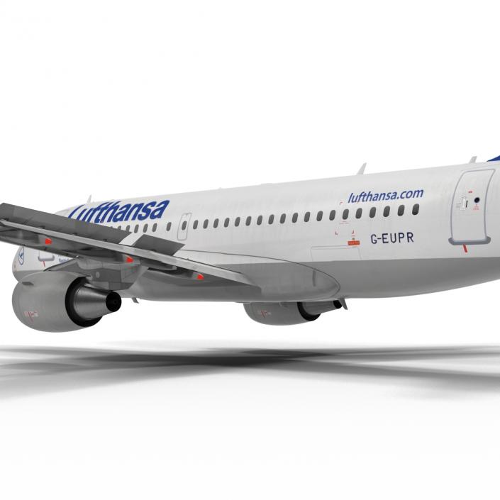 3D Airbus A319 Lufthansa Rigged model