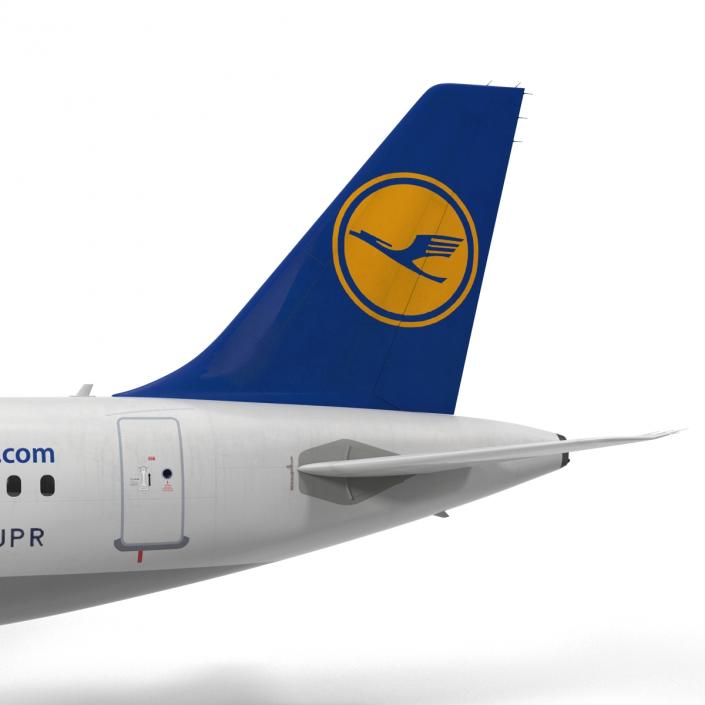 3D Airbus A319 Lufthansa Rigged model