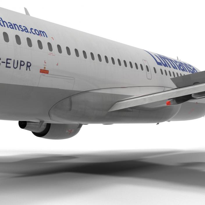 3D Airbus A319 Lufthansa Rigged model