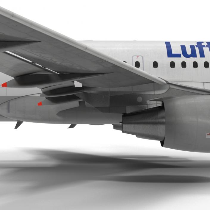 3D Airbus A319 Lufthansa Rigged model