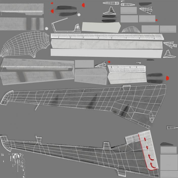 3D Airbus A319 Lufthansa Rigged model