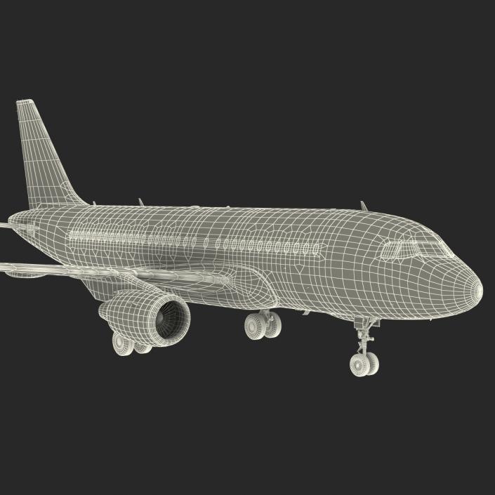 3D Airbus A319 Lufthansa Rigged model