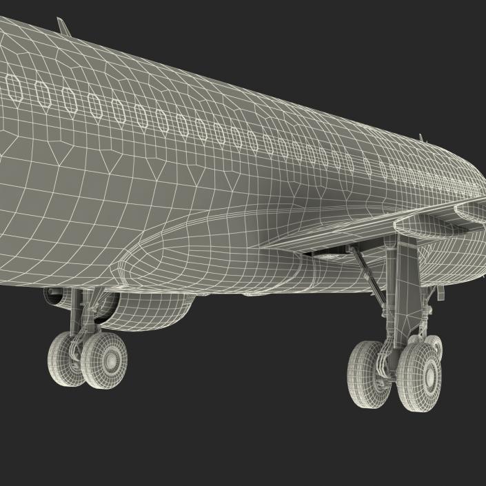 3D Airbus A319 Lufthansa Rigged model