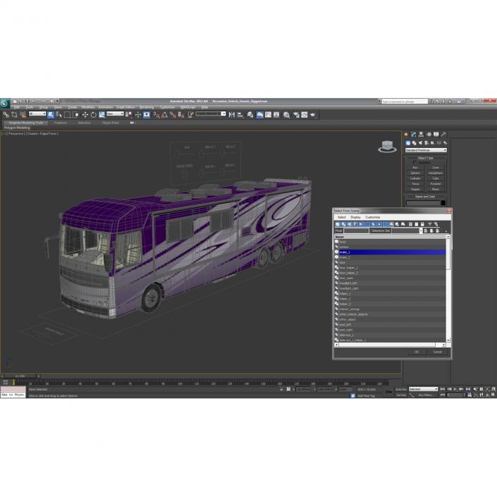 3D Recreation Vehicle Generic Rigged model