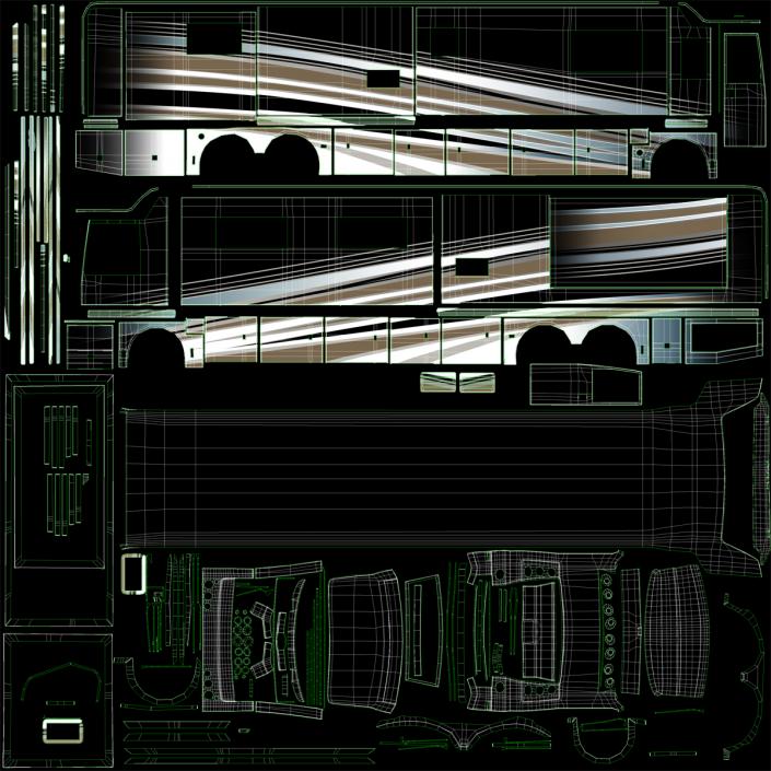 3D American Recreation Vehicle RV Simple Interior