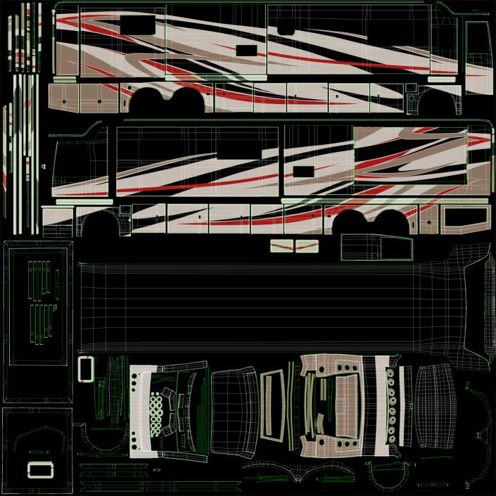 3D American Recreation Vehicle RV Simple Interior 2 model