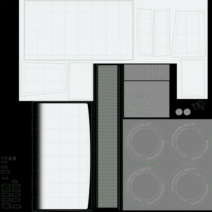 3D American Recreation Vehicle RV Simple Interior 2 model