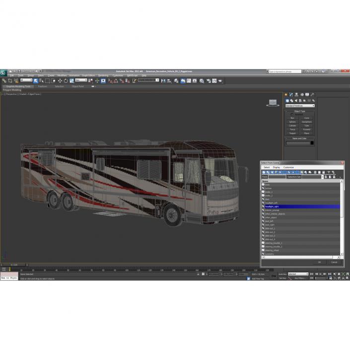 3D American Recreation Vehicle RV Simple Interior 2 model