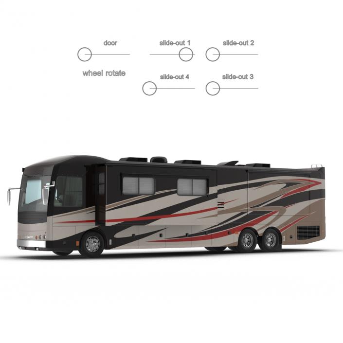 American Recreation Vehicle RV 2 Rigged 3D model